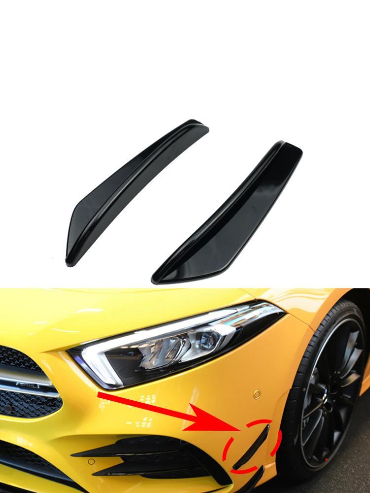 Front Bumper Side Canards Fins Lip Splitters Air Trim For Mercedes Benz A Class W177 AMG A160 A180 A200 A250 A35 2021 2022 2023