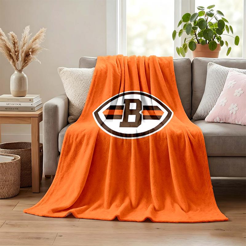 Cleveland Browns blanket Flannel Blanket Soft Cozy Plush Throw for Sofa Bed Lightweight Home Decoration