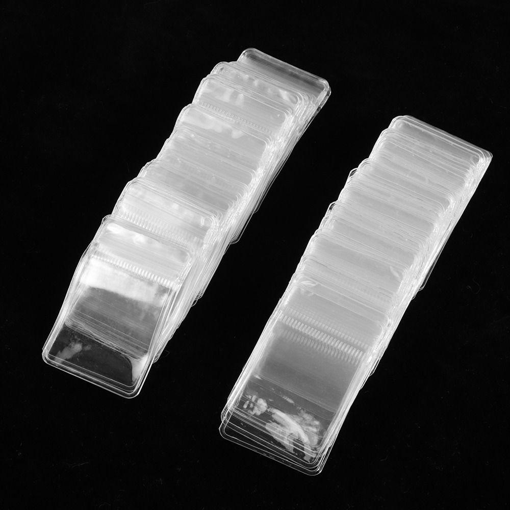100Pcs PVC Plastic Self Sealing Bag Transparent Jewelry Bag Zip Lock Bags  Necklace Bracelet Ring