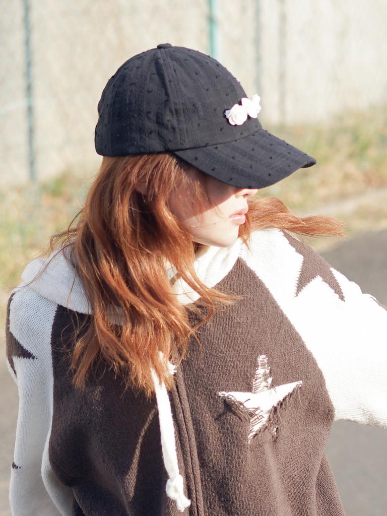 Poejidam Rosette Cap In Black