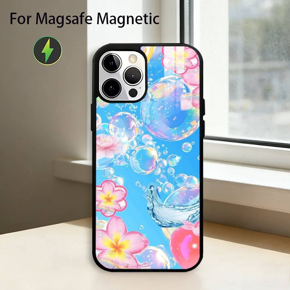 

Color Frutiger Aero A-Art Phone Case For iPhone17,16,15,14,13,12,11 Plus,Pro Magnetic For Magsafe Wireless Charging iPhone15