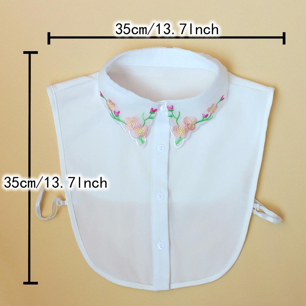 1 embroidered fake collar, children's accessory collar, shirt, versatile for women, spring and summer, sweater, hoodie, fake col