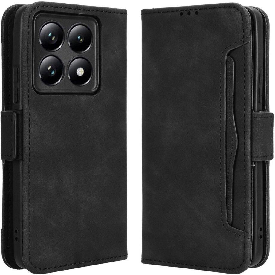 Flip Case for Xiaomi 14T Pro, Card Slot, Black