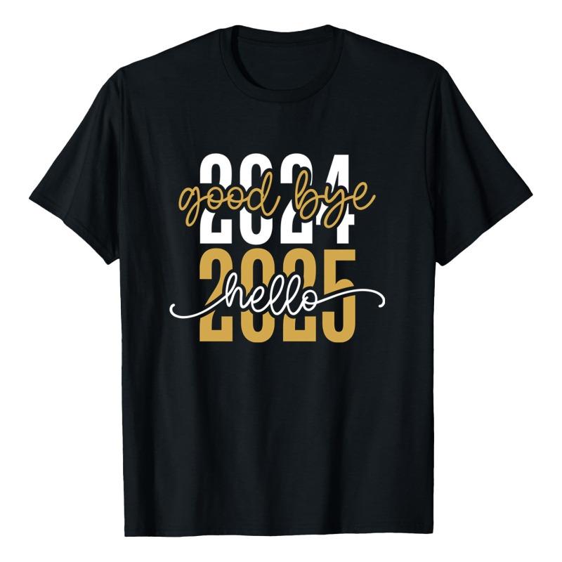 NEW YEAR Printed Trendy T-shirt Sports and Leisure Hoodie Round Neck Loose Short Sleeve T-Shirts Women’s