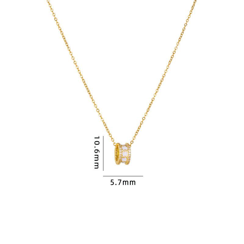 Simple Round Butterfly Zircon Pendant Necklace Stainless Steel Fashion Geometric Choker Jewelry Party Gifts For Women Girls
