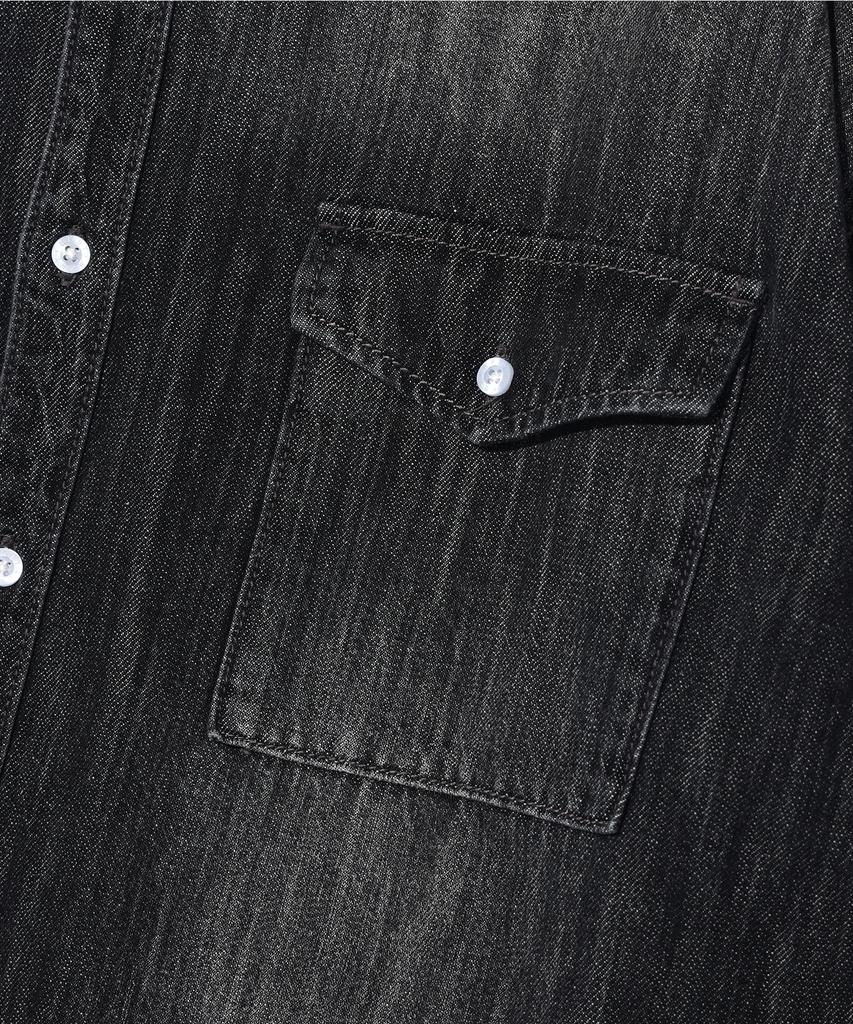 BUNKERBUSTER Slub Washed Denim Shirt Mp3Yu681_Black