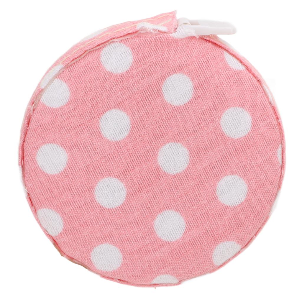 Body Measuring Tape Portable Durable Easy Reading High Accuracy Wide Application Measuring TapePink with White Dot