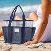Mesh Portable Beach Bag Large Capacity Travel Swimsuit Storage Bag Portable Swimming Vacation Storage Bag