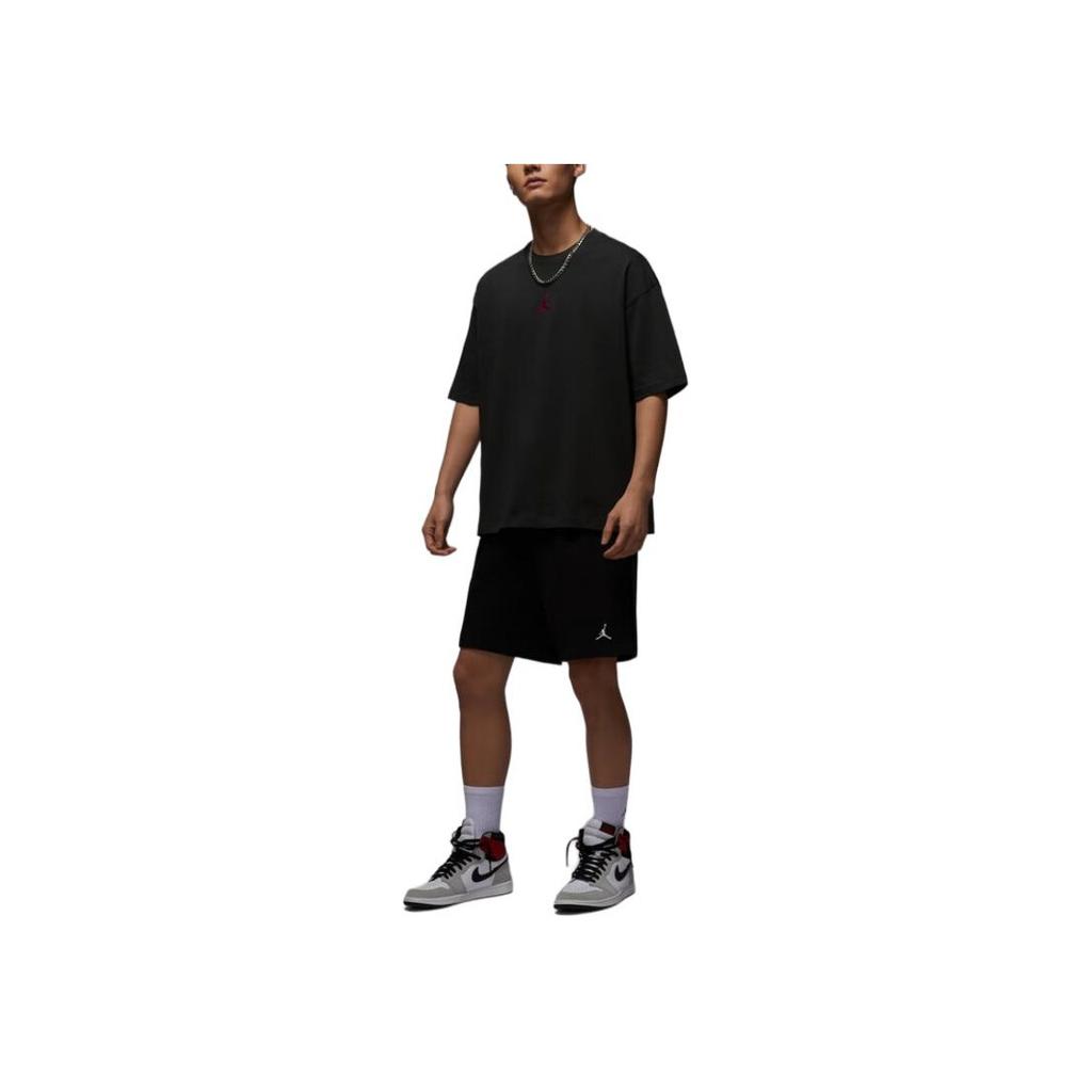 Jordan Oversized Logo Crew Neck Breathable T-Shirt Men Tops Gray Black IH0833045