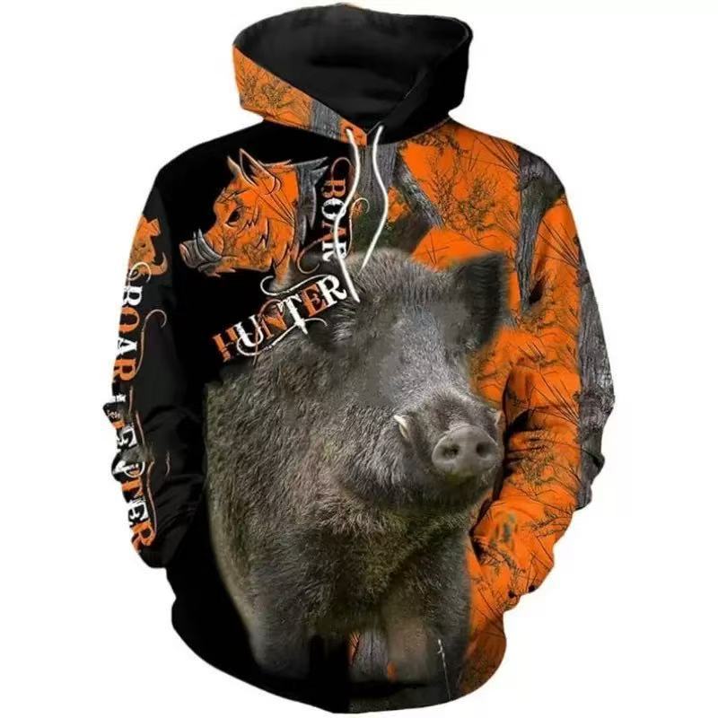 Winter New Sweater European and American Style Lion Animal 3D Three-dimensional Printing Pattern Large Size Loose Sweater