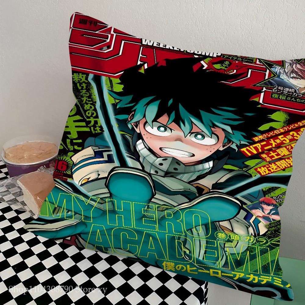 Anime My Hero Academia Pillow Case Square Pillow Bedroom Sofa Leisure Comfort Cushion Car Living Room Home Decoration