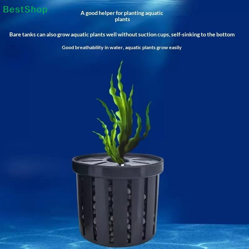 4*Pet Fish Tank Landscaping Basin Aquarium Planter Cups Stand Stable Fish Tank Net Cup Hydroponic Plant Storage Fixed Baskets