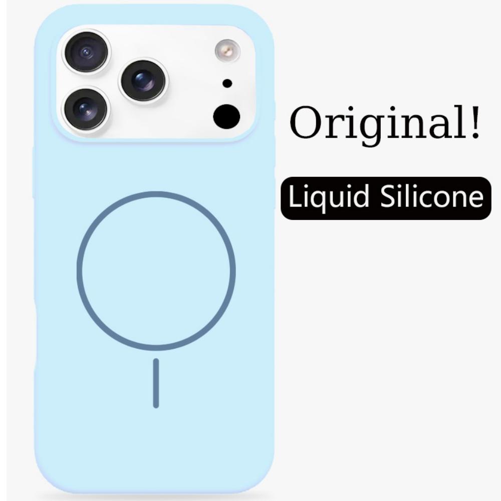 High Quality Dopamine Liquid Silicone Case for IPhone 17 Air 16 15 14 Plus 13 12 Pro Max Skin Feel Magnetic Wireless Charg Cover