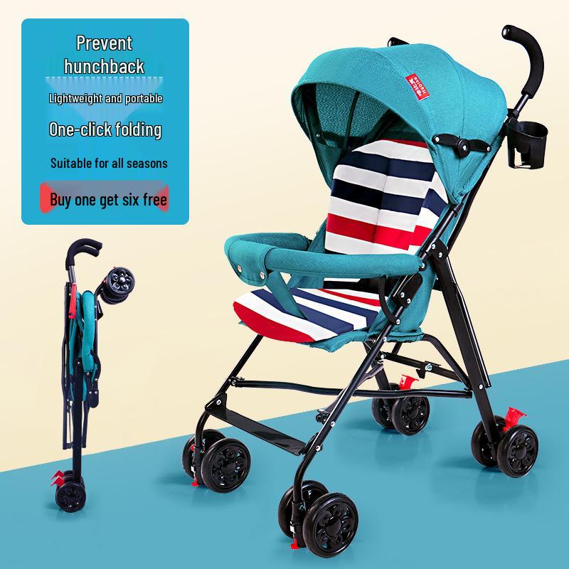 Lightweight Folding Umbrella Stroller with Reclining Seat for Babies and Toddlers