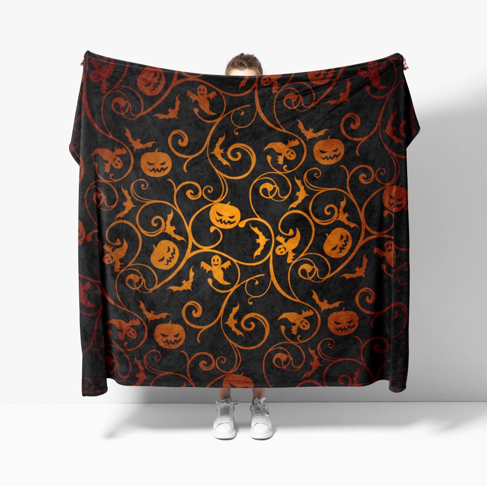 Manta de Tiro Halloween Otoño Acción de Gracias Regalo Manta Mantas de Calabaza Mantas de Sofá Para Sofá cama Estampado de Fantasma