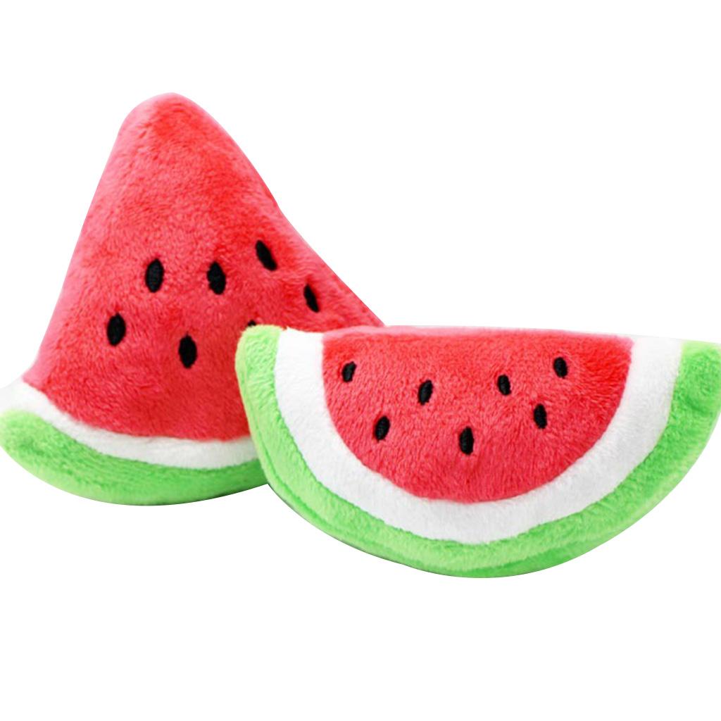 Watermelon Plush Squeaker Toy for Small Medium Large Dog Pets Durable Pet Gift Tug of War Interesting Toys for Bore