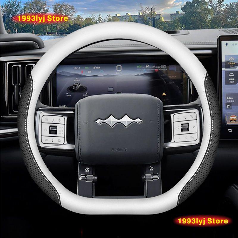 For Formula Leopard 5 8 2023 2024 2025 Car Steering Wheel Cover 37-38CM D-Shape Braid On Steering-wheel Auto Accessories
