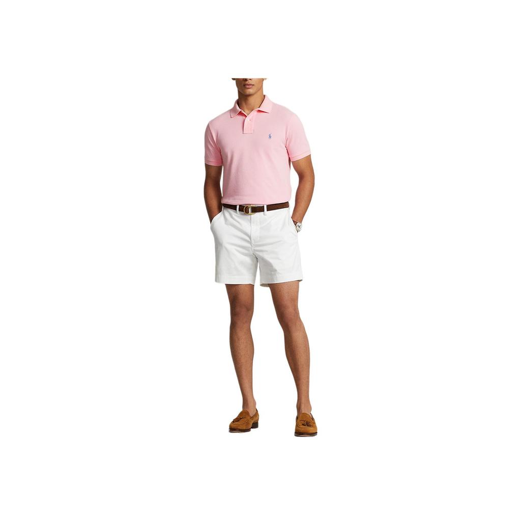 חולצת פולו רגילה עם לוגו slim fit לגברים ורוד MNPOKNI1N820336-650