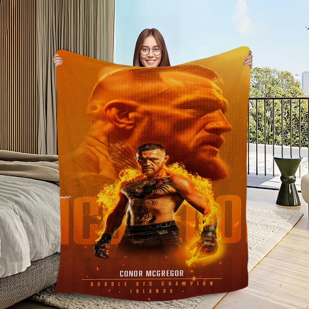Comfort Warm Soft Champion Plush Blanket Suitable for Sofa Living Room Boxer Mcgregor Office Bedroom C-Conor U-UFC Travel Gift