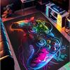 Flannel Floor Mat Player Carpet and Controller Design Game Room Pattern Floor Mat Gaming Player Atmosphere and Non Slip Mats