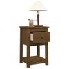 Table de chevet - Maison Exclusive - Marron miel - Bois de pin massif - 40 x 35 x 61,5 cm
