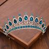 Vintage Barokke Koningin Kroon en Tiara Kristal Strass Kroon Bruids Diadeem Haar Sieraden Bruiloft Haaraccessoires Feest Tiara's
