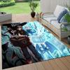 Black Clover2 Flannel Pattern Square Carpet,Area Rug,Carpet Rug for Living Room Bedroom Sofa Playroom Decor,Non-slip Floor Mat