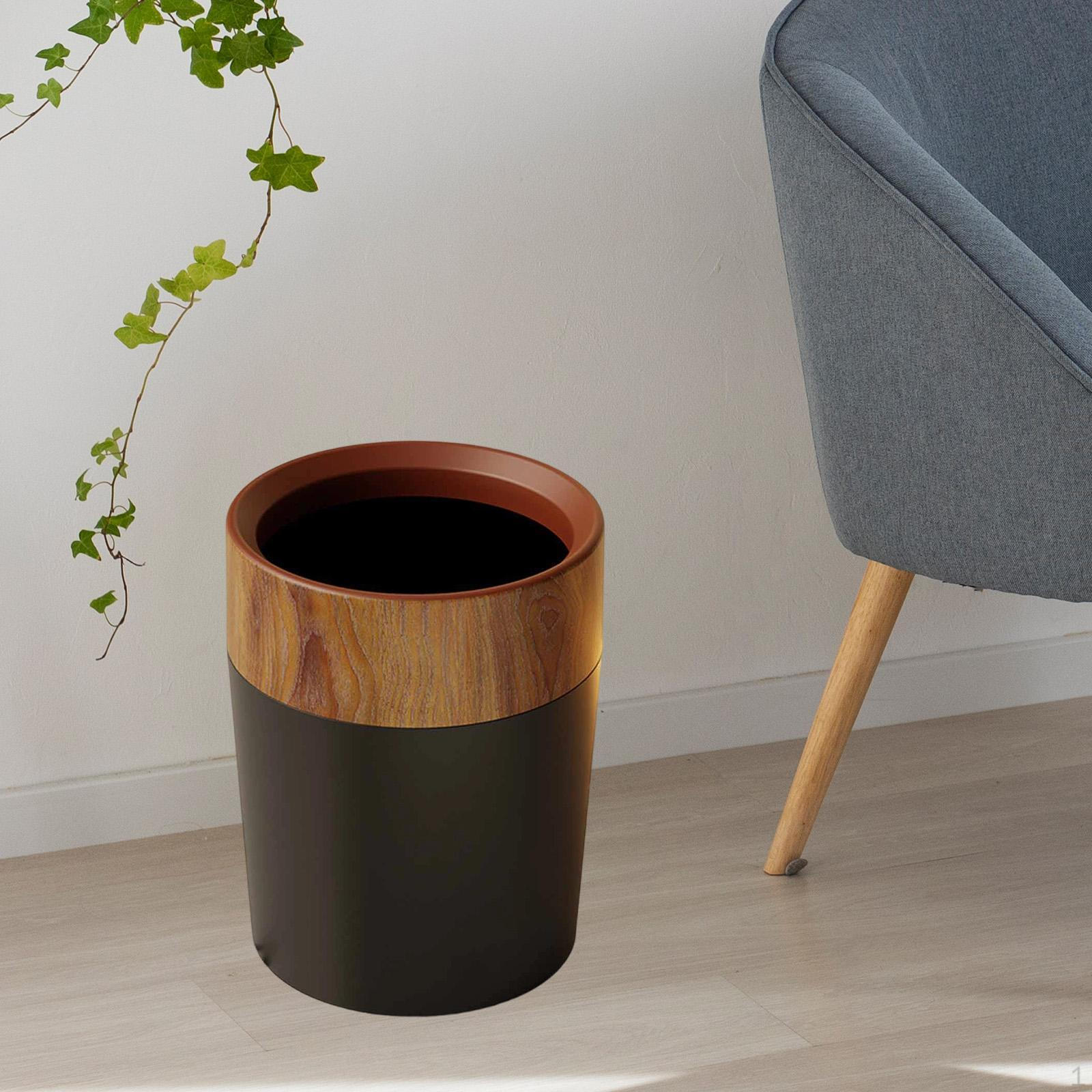 

Trash Can Paper Basket Storage Bucket Portable Waste Bin Garbage Wastebasket for Beside Kitchen