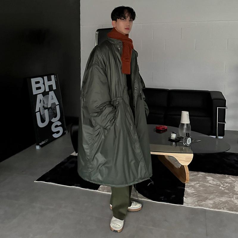 Designed Mid-length Cotton Coat for Men In Winter Loose Warm Thickened Coat Korean Style Trendy Lapel Cotton Coat