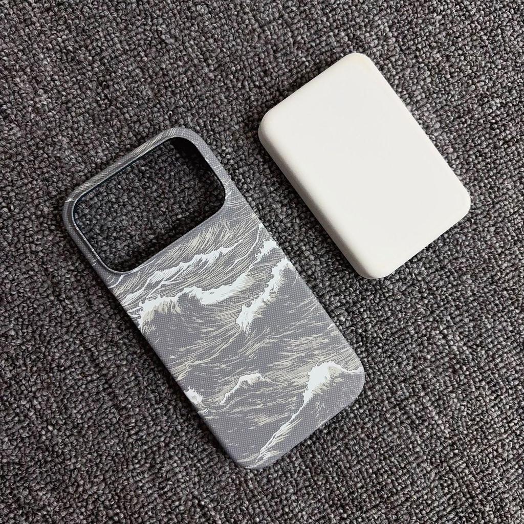 iPhone 17 Kevlar Magnetic Case for Apple 16 Pro Max - Carbon Fiber Ultra-Thin Protective Half-Wrap
