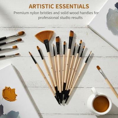 Professionele Kunstenaar Schilderkwast Set Nylon Borstels Voor Aquarel, Acryl, Olieverf, Knutselen & Gezicht Lichaam Handwerk Haak Lijn