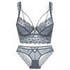 French Style Lace Push-Up Bra With Thin Straps
