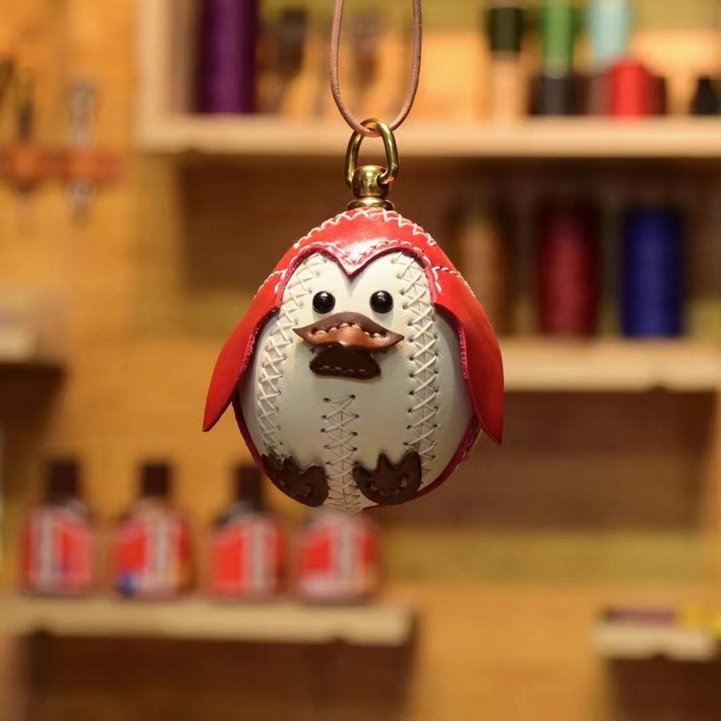 Genuine Leather Ornaments Ornament Penguin Doll Lovely Doll Gift Cowhide Display