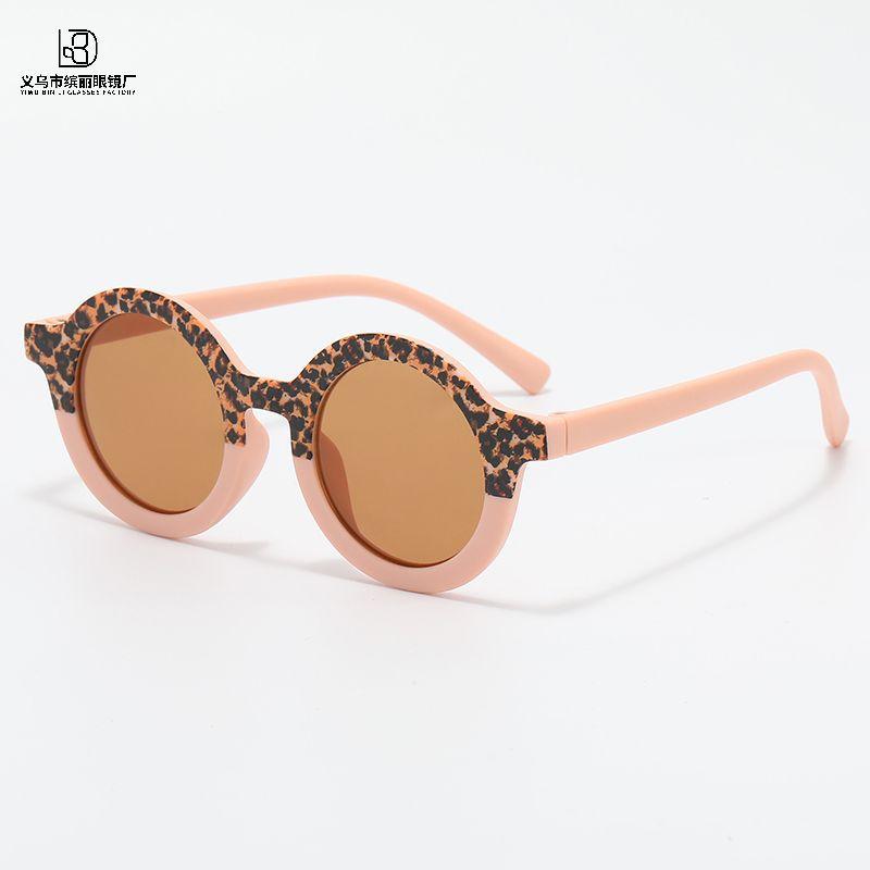 Children'S Sunglasses Boys And Girls Retro Round Frame Sunglasses Fashionable Children'S Uv-Proof Sunshades Trendy Baby Glasses