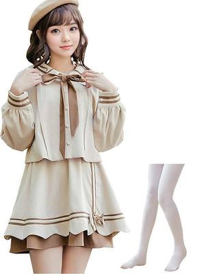JIURUN Uniform Lolita High School Girl JK Uniform Mori Girl School Sailor Cosplay School Dreamy Cute Dress, Uniform, Cosplay, Skirt, Dress, Uniform,