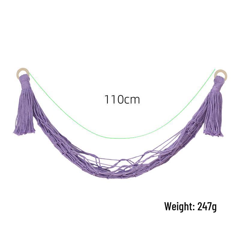Nordic Lace Wall-Mounted Cotton Rope Toy Storage Hammock