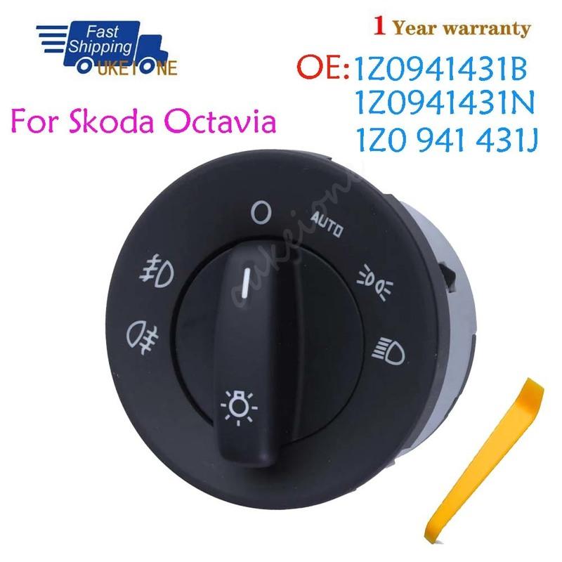 1Z0941431B 1Z0941431N 1Z0941431J For Skoda Octavia 1Z3 1Z5 2004-2010 Headlight Auto Control Switch Fog Light Car Accessories