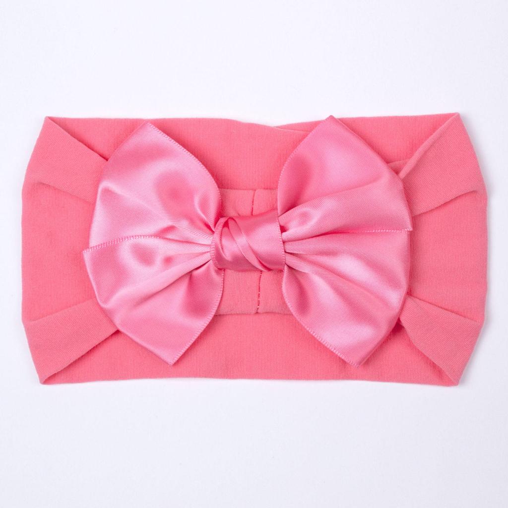 2023 Soft Nylon Wide-Brim Bow Headscarf for Babies and Kids