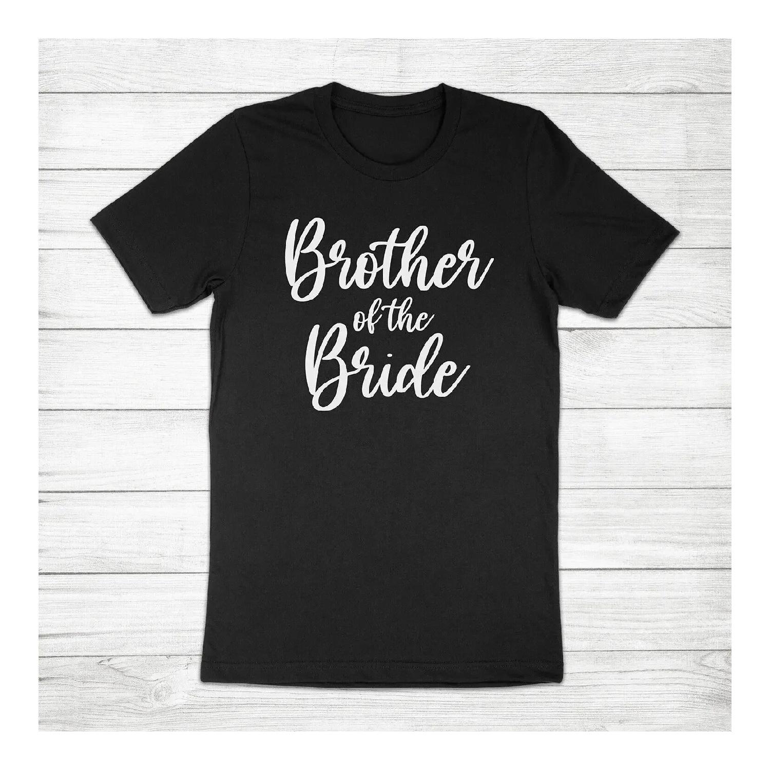 Brother of the Bride Gift Bridal Shower Bachelor Party Groomsman Tee T-Shirt S чёрный