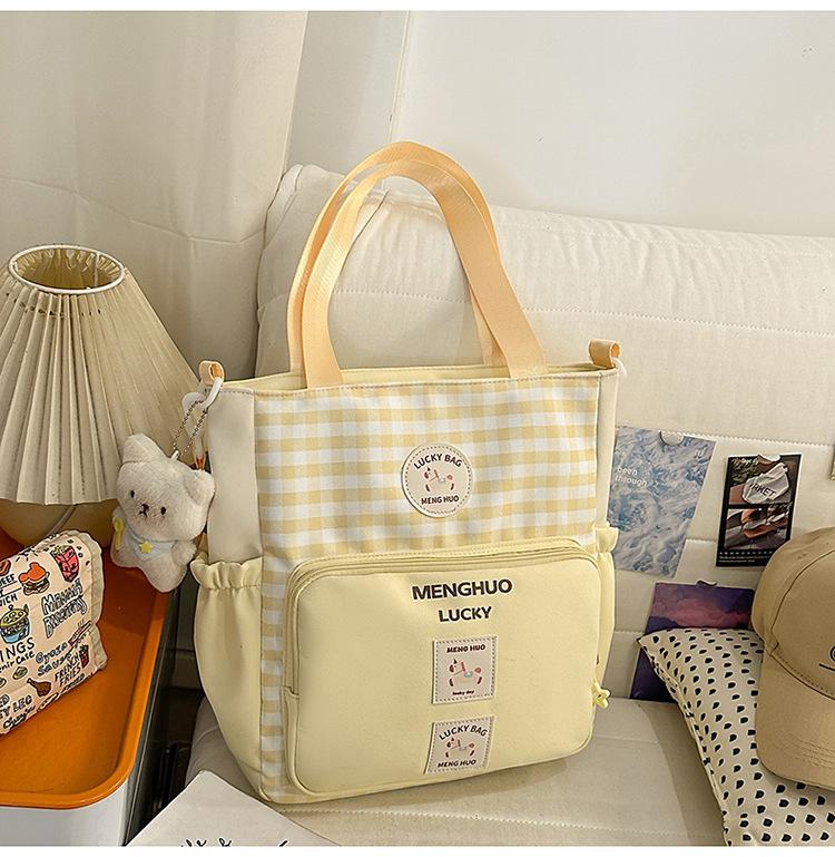 Schoolbag Girl Small Fresh Junior High School Student Schoolbag Ins Style Pattern Cute Lightweight Campus Backpack Versatile Tutoring Bag