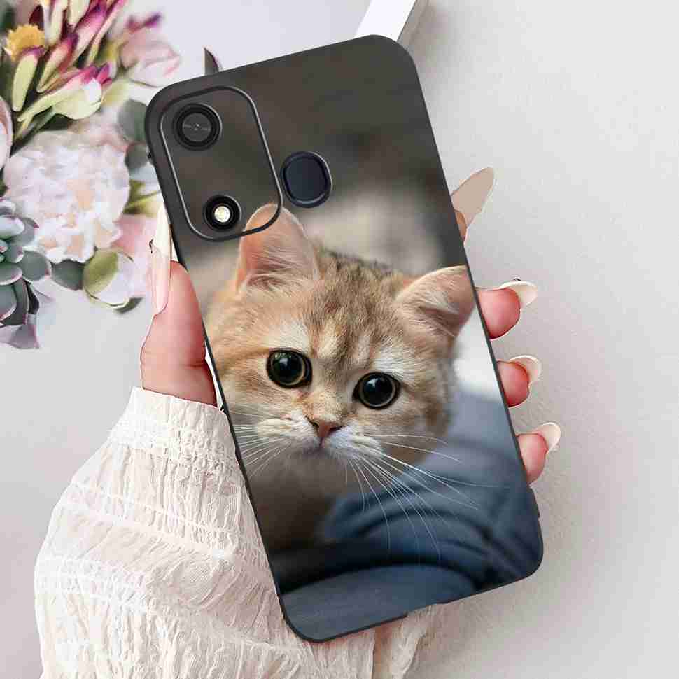 Fashion Butterfly For Itel A27 A27 Case Soft TPU Silicone Black Cover For Itel A27 ITEL P17 Luxury Flower Protective Casing Bags