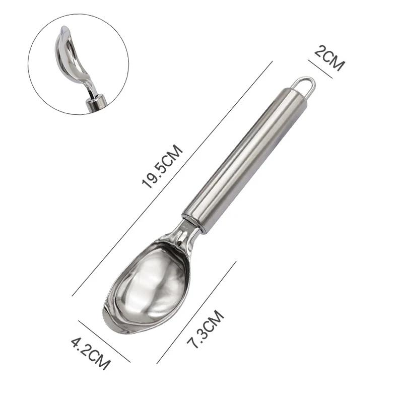 Stainless Steel Dual-purpose Ice Cream Scoop Ice Cream Scooper Multifunctional Fruit Scoop Kitchen Supplies
