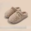 Cotton Slippers for Women's Inner Home, Thick-soled Plush Couple Shoes