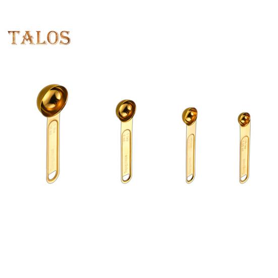 

Набор мерных ложек из нержавеющей стали, двойные весы, эргономичная ручка, мерный стакан для точных измерений при выпечке, домашняя кухня, пекарня C золотистый