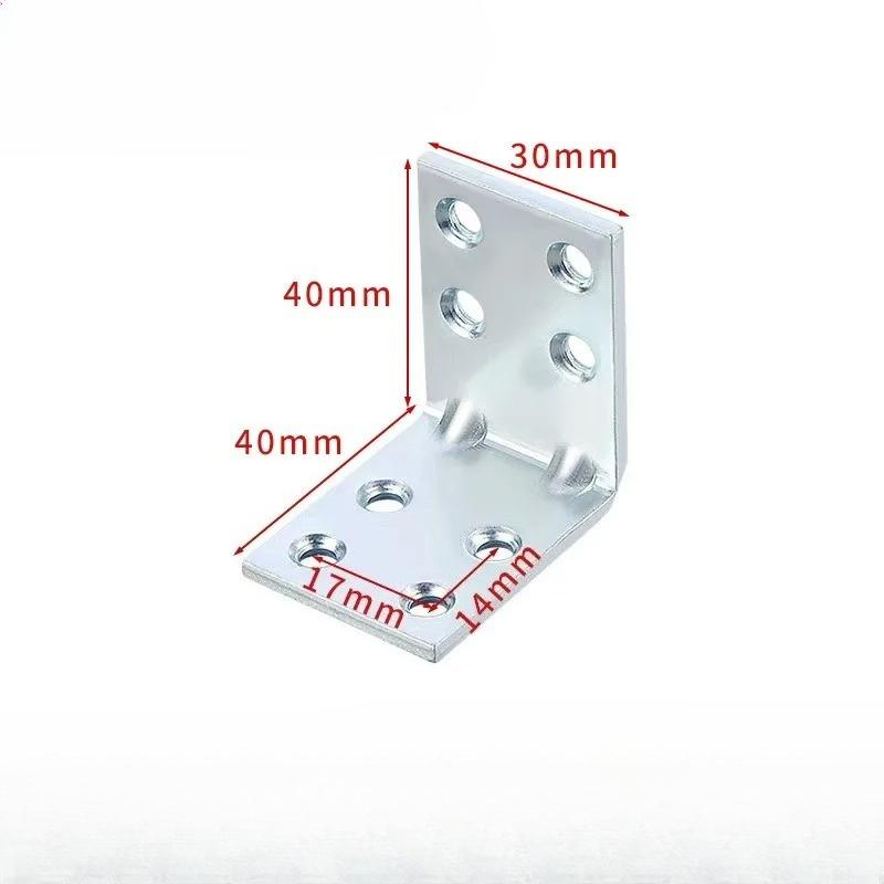2PCS Furniture Corner Connector Set Metal Trapeziform Cabinet Angle Bracket Sturdy Triangle Corner Brace Universal Support