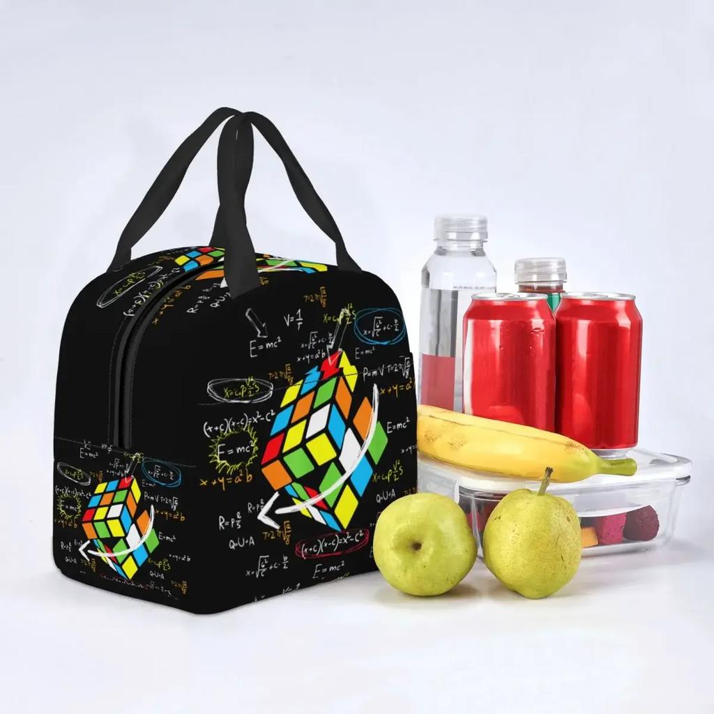 Matematika Rubix Hráč Milovníci Matematiky Prenosný Obedár Ženy Multifunkčný Chladiaci Termo Izolovaný Obedová Taška na Jedlo