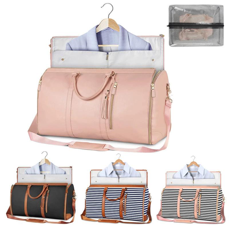 Lefame Travel Duffle Bag with Garment Compartment Large Weekender Bag for Women Men