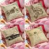 Inspired Sketches Da Vinci Cushion Cover Pattern Printed Pillowcase for Living Room Sofa Cushion Cover & Bedroom Decor