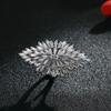 Huitan Sparkling Marquise Shaped Women Rings Full Pave Crystal Cubic Zirconia Gorgeous Lady Wedding Party Rings Fashion Jewelry