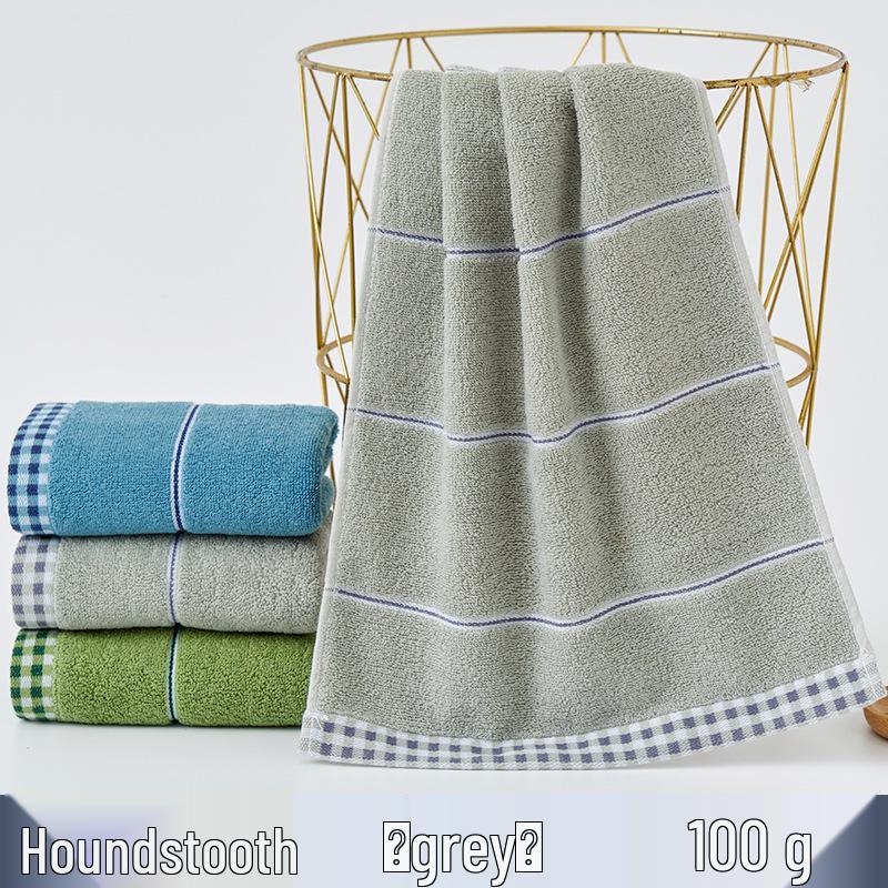 Thick Absorbent Pure Cotton Face Towel with Embroidered Logo for Adults